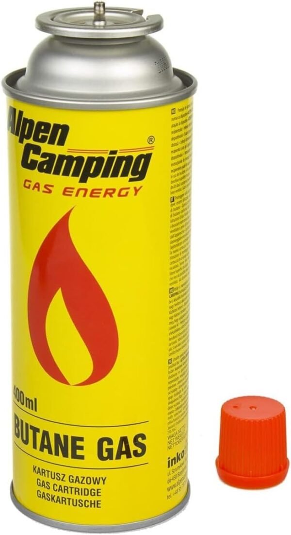 Alpen Camping Butan Gaskartuschen im 12er Set perfekt für Outdoor Kocher und Brenner