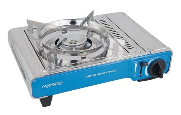 Campingaz Camp'Bistro Gaskocher, Campingkocher 1-flammig, 2.200 Watt Leistung, kompakter 1-Brenner Outdoor-Gaskartuschenkocher mit Tragekoffer