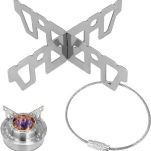 Cross Stand Alcohol Cross Stand Pot Cross Portable Stainless Steel Alcohol Stove Accessories Ultralight Camping Stove Accessories for Outdoor Hiking Camping (9.6 x 2.9 x 0.1 cm)