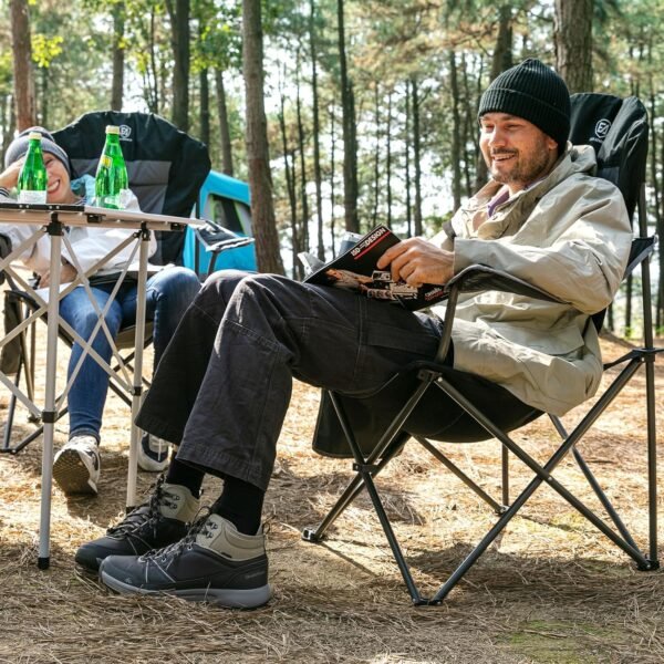 EVER ADVANCED Campingstuhl bis 160 KG belastbar mit hoher Rückenlehne und Tragetasche ideal fürs Outdoor