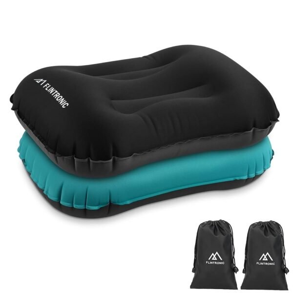 Flintronic Inflatable Camping Cushion, TPU Ultralight Inflatable Cushion for Beach, Waterproof, Comfortable, Inflatable Pillow, Beach Cushion for Outdoor Use