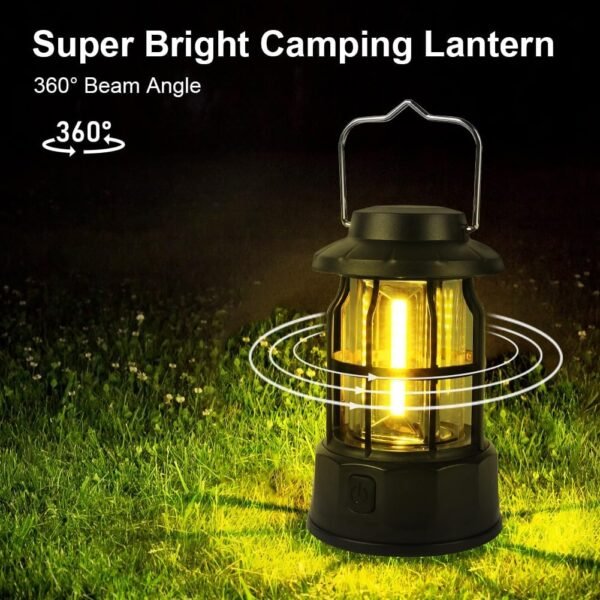 Flintronic Retro Campinglampe IPX4 Wasserdicht Dimmbare 360° Outdoor Beleuchtung