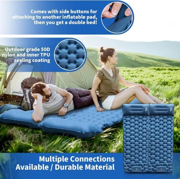 HiiPeak selbstaufblasbare Isomatte mit integrierter Fußpumpe für komfortables Camping