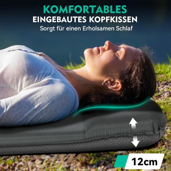 HIKENTURE Isomatte 8cm dick ultrabequem selbstaufblasend perfekt für Camping Outdoor