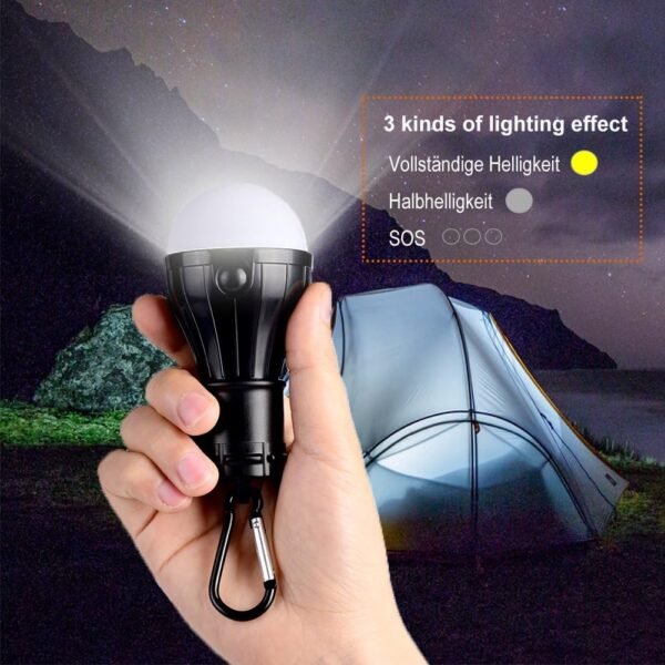 JTENG Campinglampe mit Karabiner 4 Stück LED Zeltlampen wasserdicht und vielseitig