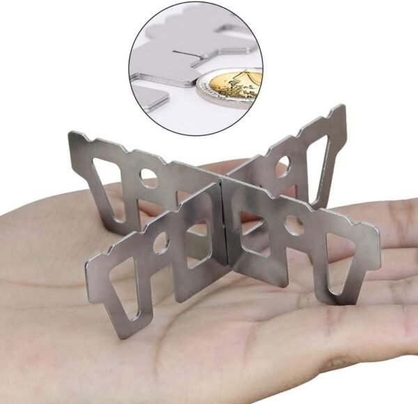 KBNIAN Edelstahl Kreuzständer ultraleicht stabil ideal für Camping Outdoor Abenteuer