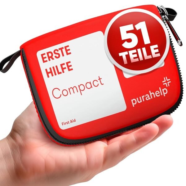 Mini First Aid Set - Compact & Lightweight - 51 Pieces for Travel, Outdoor, Camping, Bicycle - Travel Pharmacy First Aid Kit Outdoor First Aid Set Children First Aid Set Bicycle