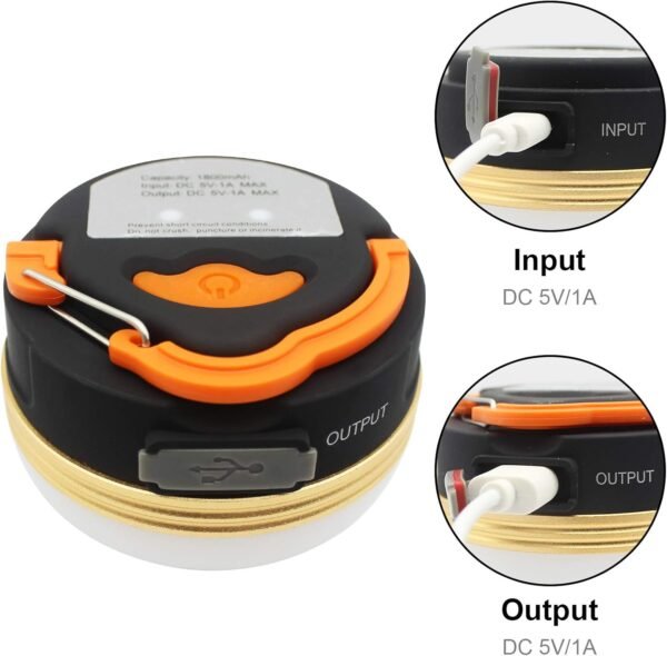 Mostop Campinglampe 2er Set LED USB Wiederaufladbar Wasserdicht mit Powerbank Funktion