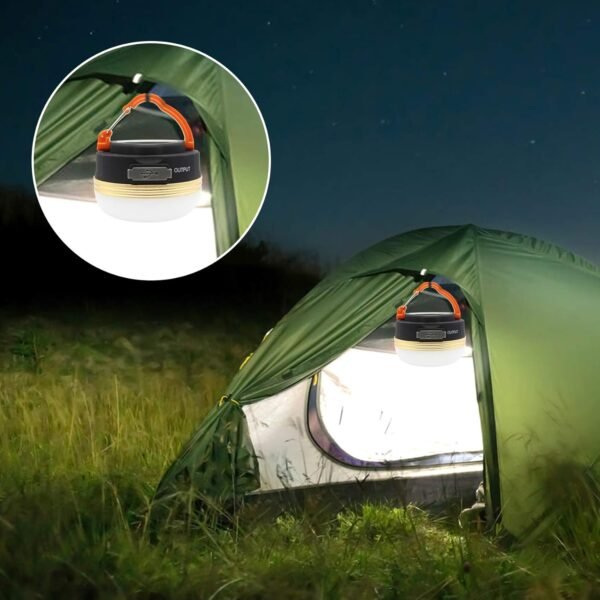 Mostop Campinglampe 2er Set LED USB Wiederaufladbar Wasserdicht mit Powerbank Funktion