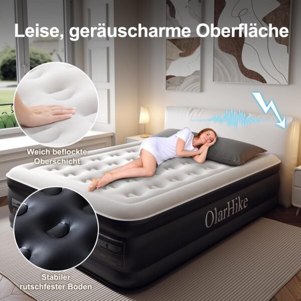 OlarHike Luftbett für 2 Personen mit integrierter Pumpe ideal fürs Camping