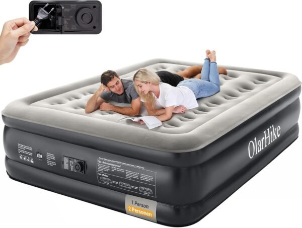OlarHike Luftbett für 2 Personen mit integrierter Pumpe ideal fürs Camping