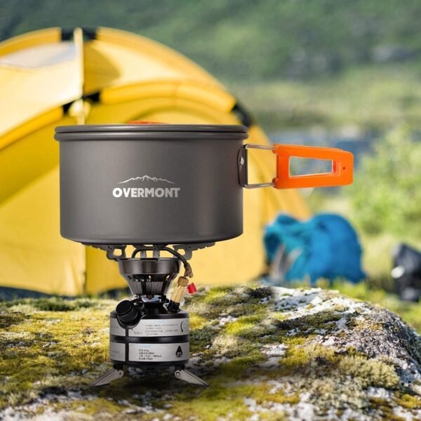 OVERMONT DS300 Camping Kochgeschirr Set 14-teilig leicht und hitzebeständig ideal