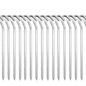 Pack of 20 Tent Pegs, 18 cm Tent Pegs, Camping Pegs, Hardening Tent, Tent Accessories, Pegs for Camping, Gardening, etc