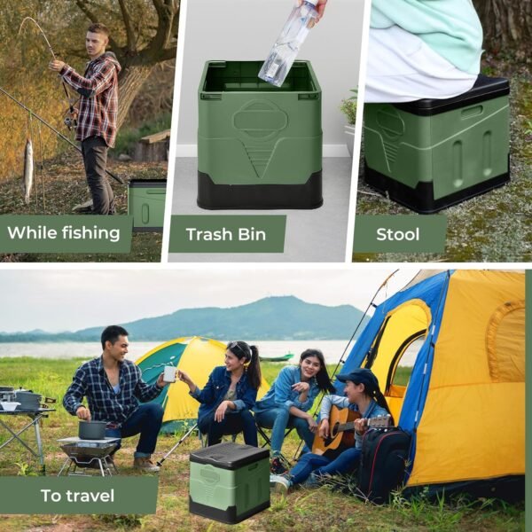 SaiXuan faltbare Campingtoilette 25L robust bis 150kg ideal für Outdoor Abenteuer