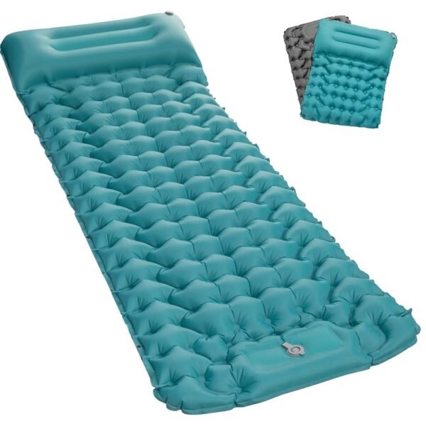Satisure Self-Inflating Waterproof Camping Mattress Outdoor Ultralight Air Mattress with Foot Press Pump, Inflatable Water Hammock