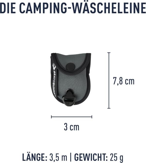 Sea to Summit Clothesline Camping Wäscheleine 3,5 m ohne Wäscheklammern praktisch und kompakt