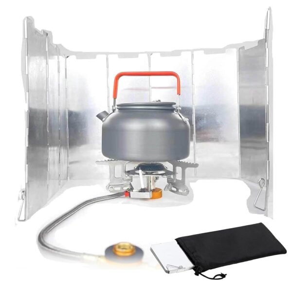 Windschutz für Campingkocher,Faltbar Aluminium Windschutz,Leichter Faltbarer Windschutz,Camping Windschutzscheibe,Windschutzscheibe Windscreen,Für Outdoor...