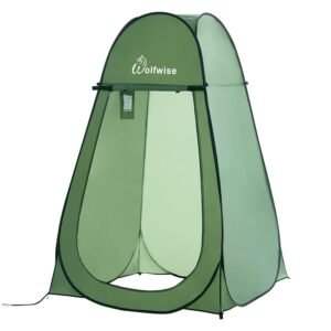 WolfWise Shower Privacy Toilet Tent Beach Portable Changing Dressing Camping Pop Up tents Room Sun Sunshade Baby Outdoor Backpack Shelter Canopy (Green)